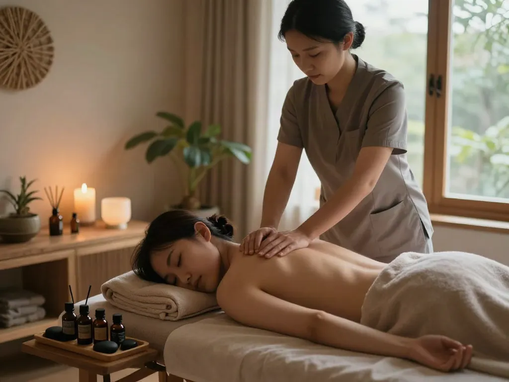 Expert 병점출장마사지 therapy in a calming environment with soothing elements.